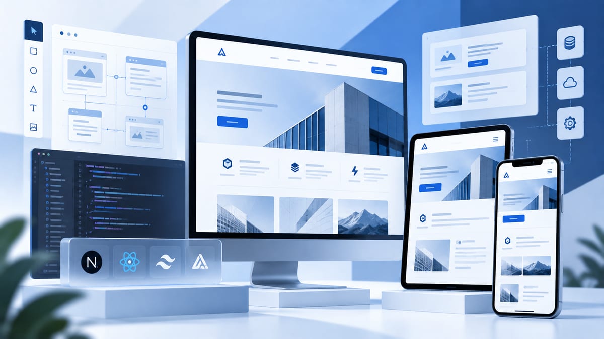 B2B website design system across desktop, tablet and mobile